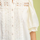 Juliette Trimmed Cotton Blouse-Cute-Trendy-Shop-Womens-Boutique-Clothing-Store