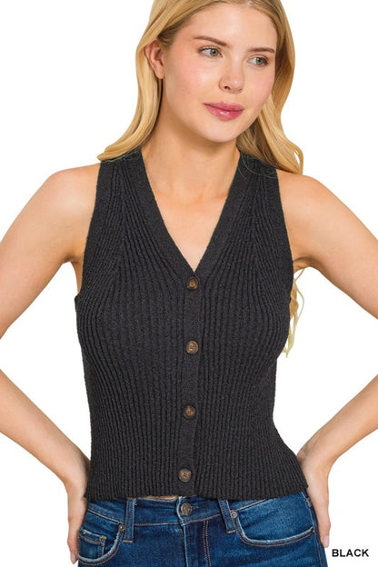 Nice To See You Sweater Vest-SMALL-Black-[option4]-[option5]-Cute-Trendy-Shop-Womens-Boutique-Clothing-Store