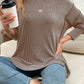 Snuggle up Fall Long Sleeve Top Mocha-[option4]-[option5]-Cute-Trendy-Shop-Womens-Boutique-Clothing-Store