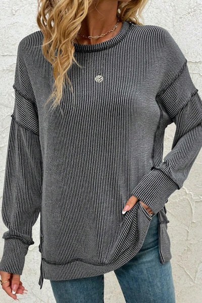 Snuggle up Fall Long Sleeve Top Black-[option4]-[option5]-Cute-Trendy-Shop-Womens-Boutique-Clothing-Store