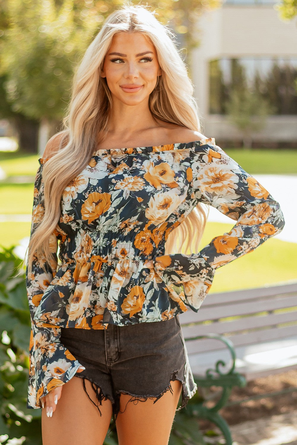 Take me into Fall Floral Peplum Top-[option4]-[option5]-Cute-Trendy-Shop-Womens-Boutique-Clothing-Store