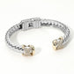 Strong & Steady Hinged Two Tone Bracelet-[option4]-[option5]-Cute-Trendy-Shop-Womens-Boutique-Clothing-Store