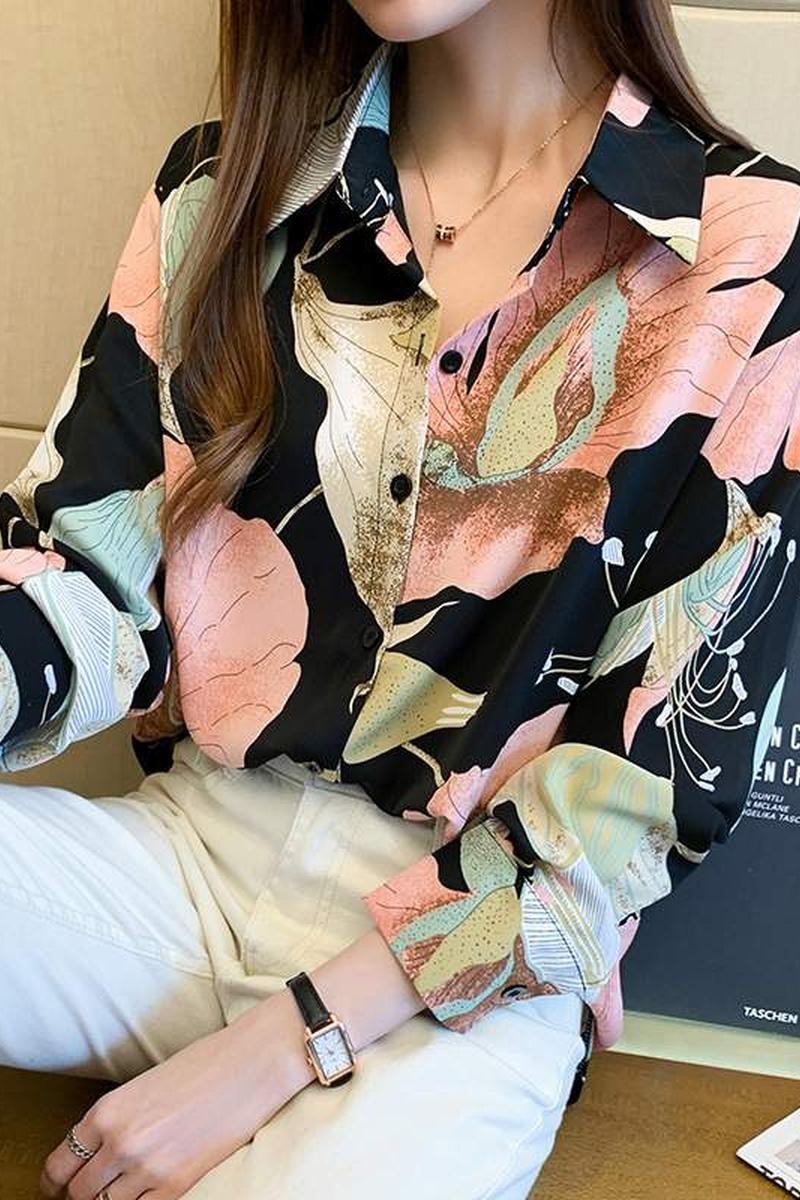 Caught you lookin' floral long sleeve top-[option4]-[option5]-Cute-Trendy-Shop-Womens-Boutique-Clothing-Store