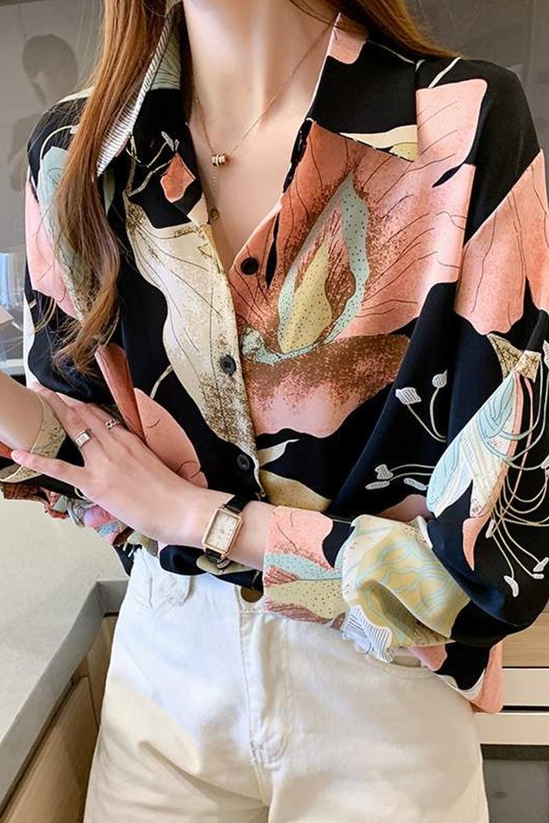 Caught you lookin' floral long sleeve top-[option4]-[option5]-Cute-Trendy-Shop-Womens-Boutique-Clothing-Store