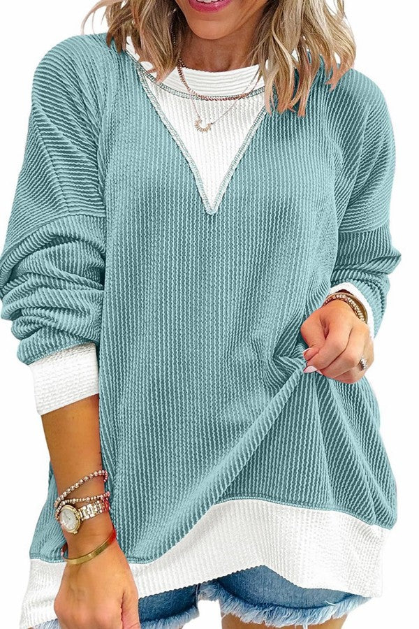 Blocked Out the Haters Sweatshirt-Blue-SMALL-[option4]-[option5]-Cute-Trendy-Shop-Womens-Boutique-Clothing-Store