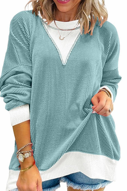 Blocked Out the Haters Sweatshirt-Blue-SMALL-[option4]-[option5]-Cute-Trendy-Shop-Womens-Boutique-Clothing-Store