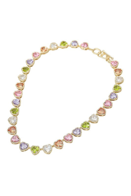 An Evening Out Multicolor Gold Necklace