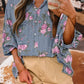 Step Into My World Denim Rose Blouse-[option4]-[option5]-Cute-Trendy-Shop-Womens-Boutique-Clothing-Store