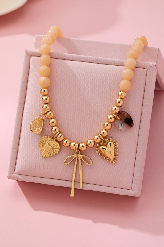 This Could Be It Beaded Charm Necklace-[option4]-[option5]-Cute-Trendy-Shop-Womens-Boutique-Clothing-Store