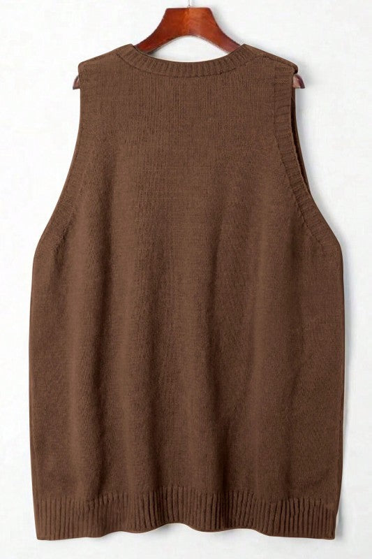 No Words Sleeveless Sweater Vest-Cute-Trendy-Shop-Womens-Boutique-Clothing-Store