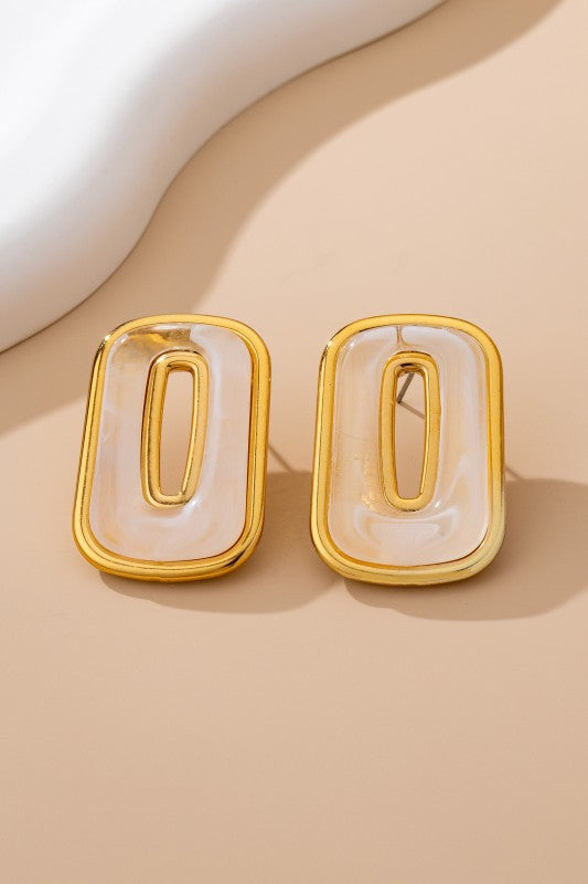 Movie Night Rectangle Earrings