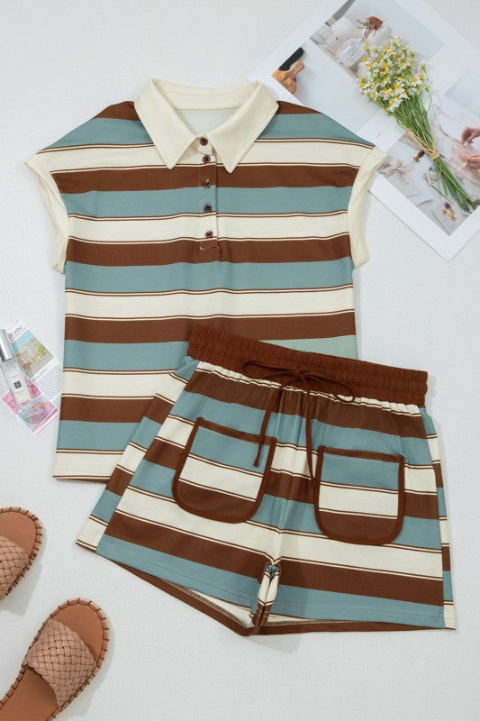 No Thinking Required Stripe Short Set-[option4]-[option5]-Cute-Trendy-Shop-Womens-Boutique-Clothing-Store