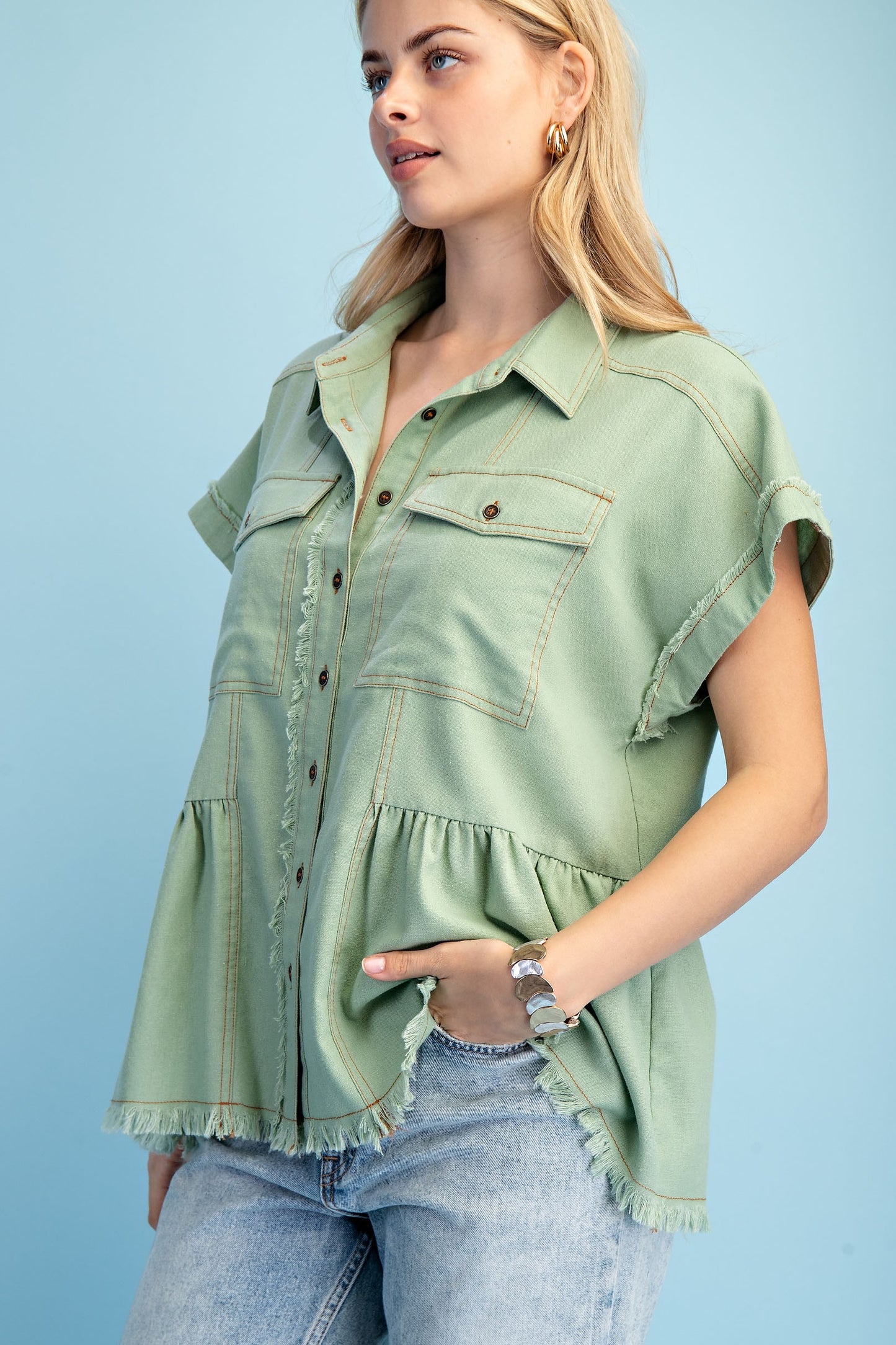 Peplum Perfection Top-[option4]-[option5]-Cute-Trendy-Shop-Womens-Boutique-Clothing-Store