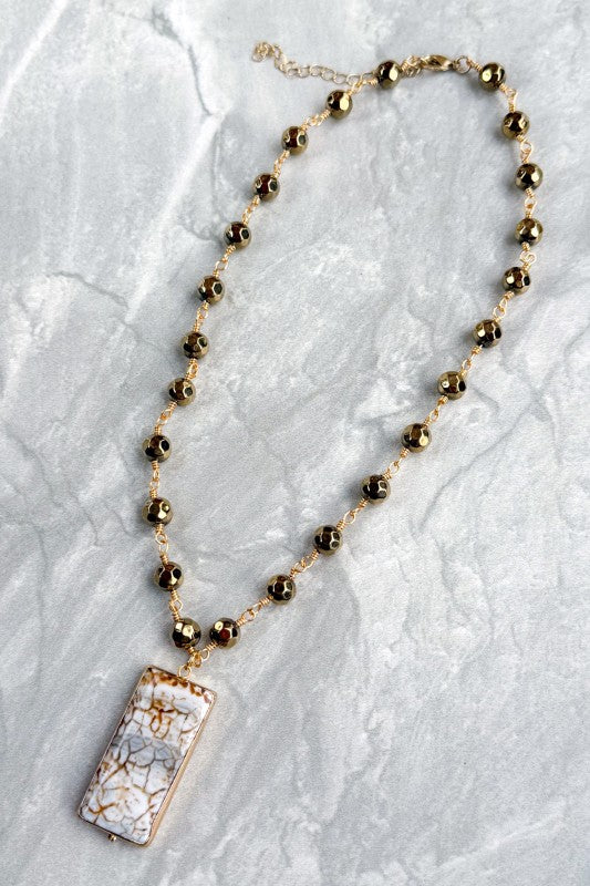 Colors of The Earth Beaded Necklace-Cute-Trendy-Shop-Womens-Boutique-Clothing-Store