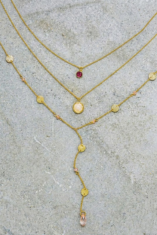 Three Layer Dainty Gold Necklace-Cute-Trendy-Shop-Womens-Boutique-Clothing-Store