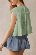 Ready For The Heat Babydoll Top-Lt. Olive-SMALL-[option4]-[option5]-Cute-Trendy-Shop-Womens-Boutique-Clothing-Store