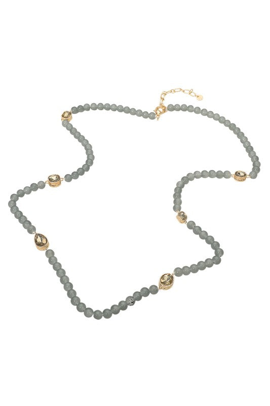 Keep It Natural Long Necklace-Ash Blue-[option4]-[option5]-Cute-Trendy-Shop-Womens-Boutique-Clothing-Store