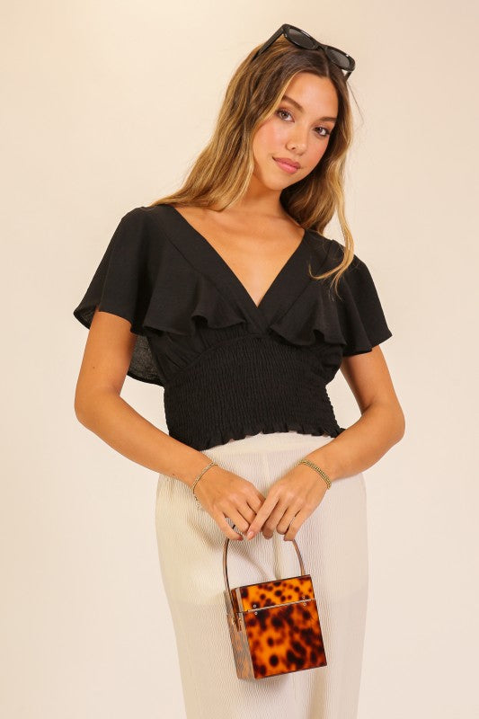 What A Cutie Flutter Sleeve Top-[option4]-[option5]-Cute-Trendy-Shop-Womens-Boutique-Clothing-Store