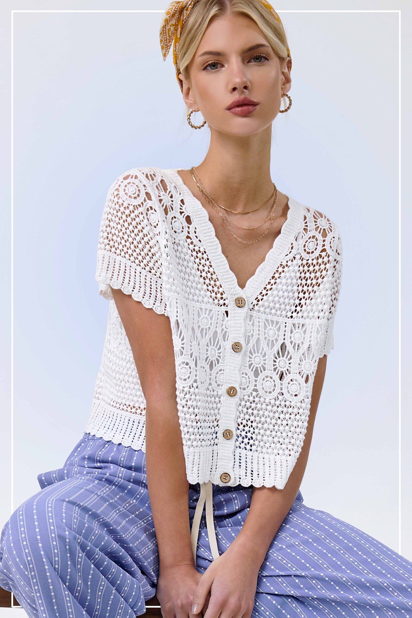 Whisper Lace Crochet V-Neck Blouse-Cute-Trendy-Shop-Womens-Boutique-Clothing-Store
