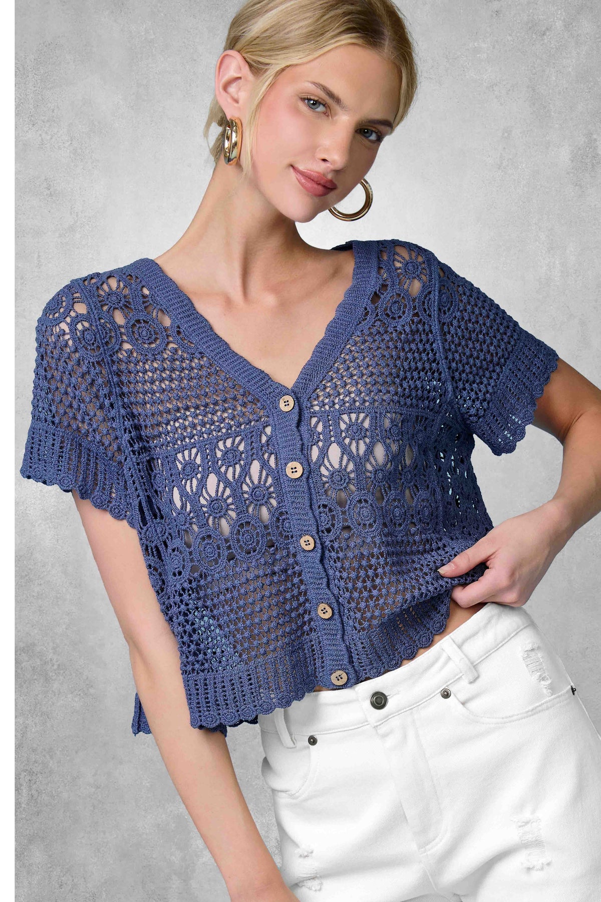 Sweet Scallop Open-Knit Top-Cute-Trendy-Shop-Womens-Boutique-Clothing-Store