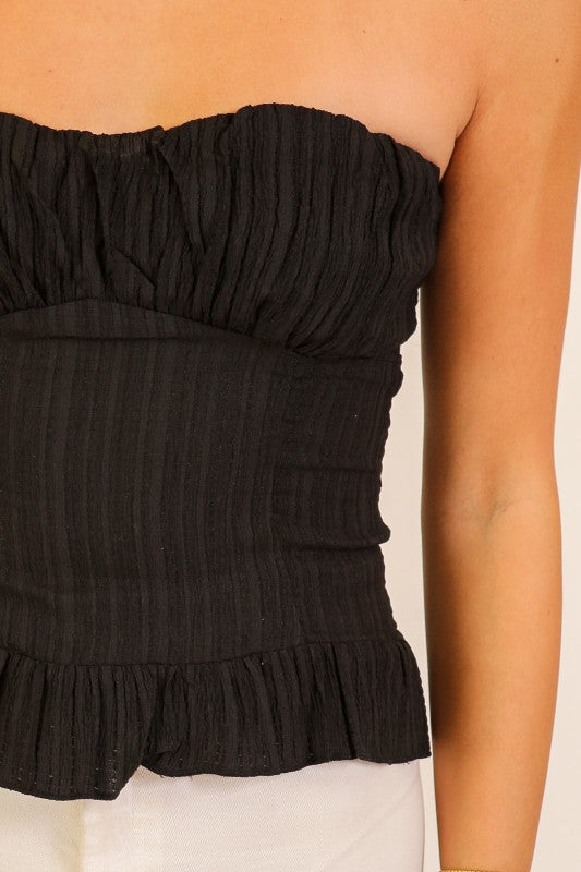 Heat of the Day Strapless Top-Black-SMALL-Cute-Trendy-Shop-Womens-Boutique-Clothing-Store