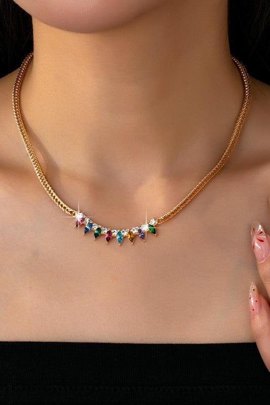 If Looks Could Kill Rainbow Necklace-Cute-Trendy-Shop-Womens-Boutique-Clothing-Store