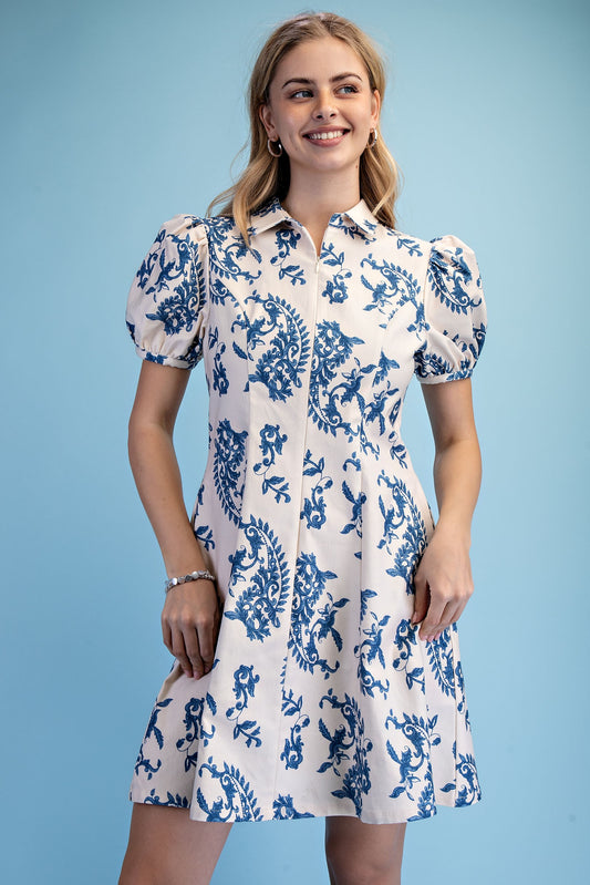 You Can't Stop Me Blue A Line Dress-Cute-Trendy-Shop-Womens-Boutique-Clothing-Store