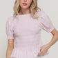 Feminine Style Puff Sleeve Smocked Top-Pink-SMALL-[option4]-[option5]-Cute-Trendy-Shop-Womens-Boutique-Clothing-Store