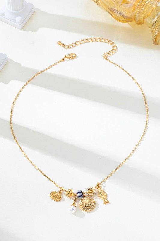 Can't Wait For The Beach Charm Necklace-Cute-Trendy-Shop-Womens-Boutique-Clothing-Store