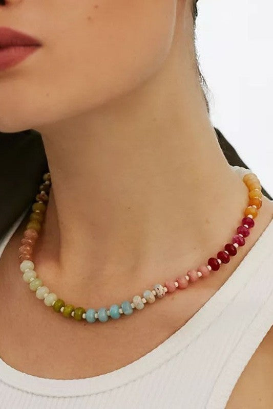 Earthy Elegance Natural Stone Necklace-A-Cute-Trendy-Shop-Womens-Boutique-Clothing-Store