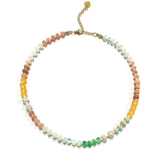 Earthy Elegance Natural Stone Necklace-B-Cute-Trendy-Shop-Womens-Boutique-Clothing-Store