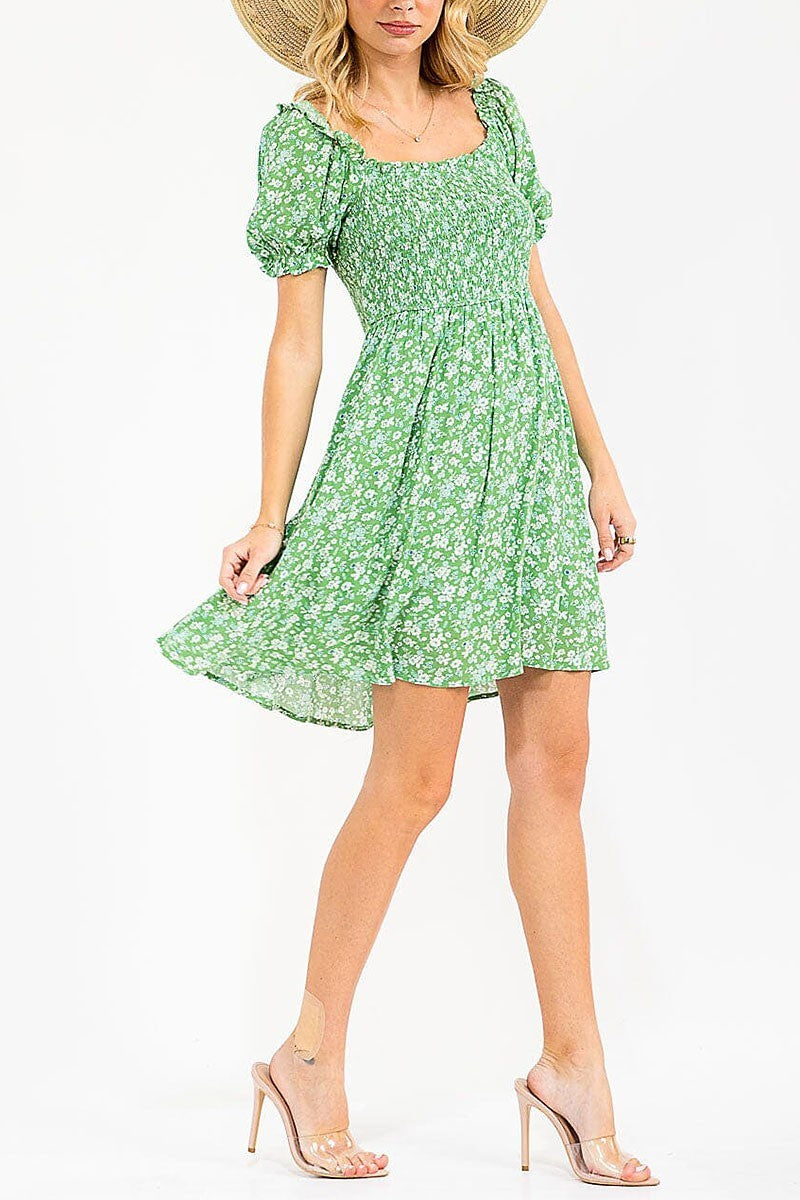 Flirt with Floral Smock Dress-[option4]-[option5]-Cute-Trendy-Shop-Womens-Boutique-Clothing-Store