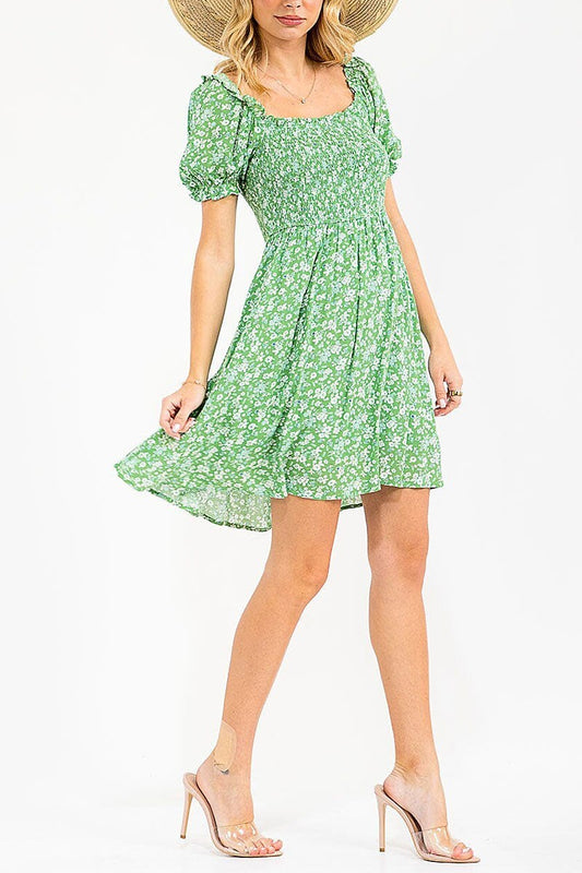 Flirt with Floral Smock Dress-[option4]-[option5]-Cute-Trendy-Shop-Womens-Boutique-Clothing-Store