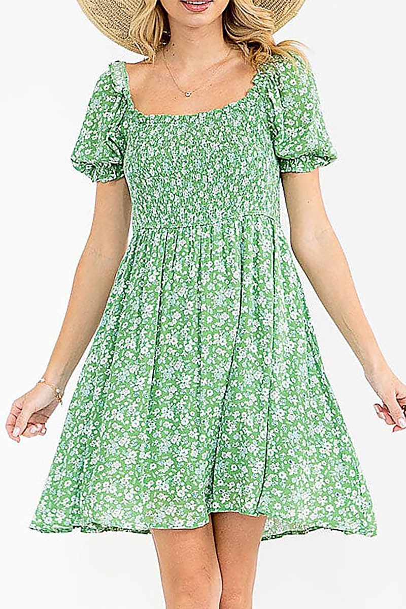 Flirt with Floral Smock Dress-[option4]-[option5]-Cute-Trendy-Shop-Womens-Boutique-Clothing-Store
