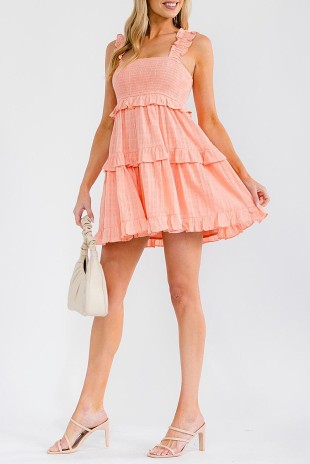 Sweet & Sassy Peach Dress