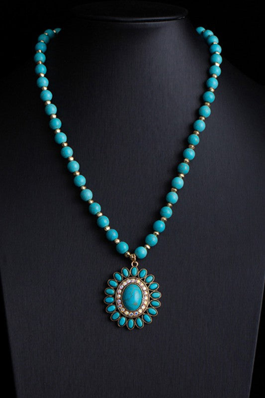 Saddle Up Single Chain Western Bead Necklace-2-Cute-Trendy-Shop-Womens-Boutique-Clothing-Store