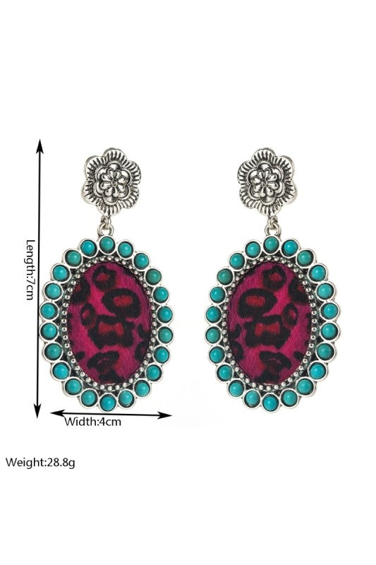 Wild Child Western Leopard Print Earrings
