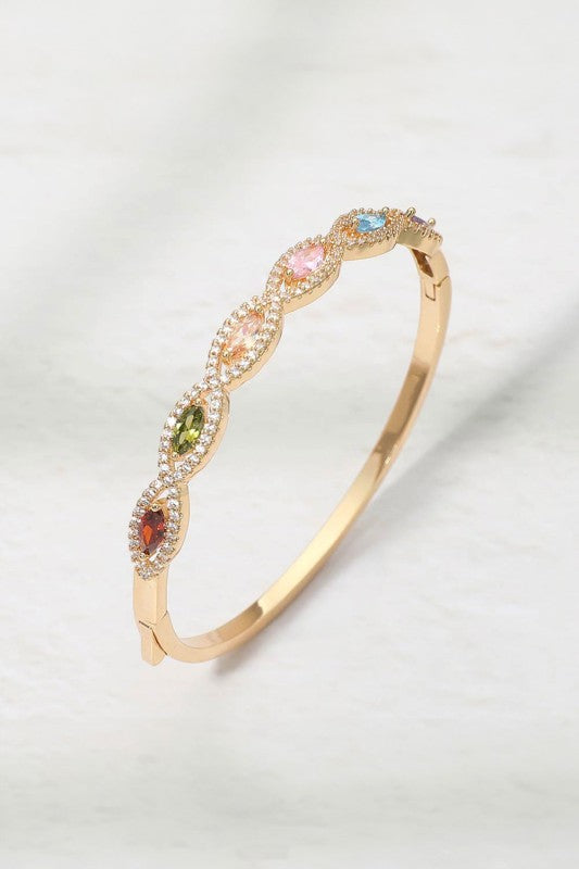 Sweet Summertime Multicolor Hinged Bracelet-Cute-Trendy-Shop-Womens-Boutique-Clothing-Store