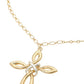 Just Breathe Two Tone Cross Necklace-Gold-[option4]-[option5]-Cute-Trendy-Shop-Womens-Boutique-Clothing-Store