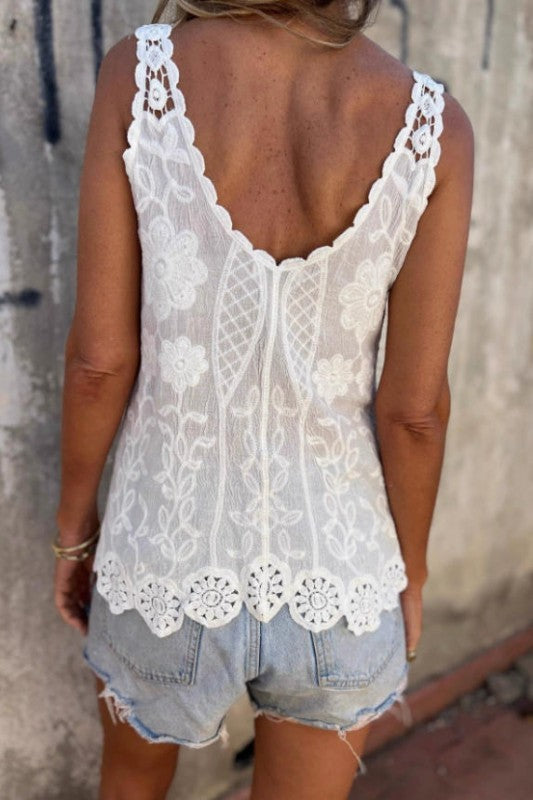 Show That Tan White Lace Top-[option4]-[option5]-Cute-Trendy-Shop-Womens-Boutique-Clothing-Store