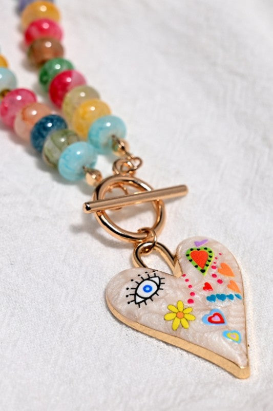 Dripping in Drama Glass Heart Necklace-Cute-Trendy-Shop-Womens-Boutique-Clothing-Store