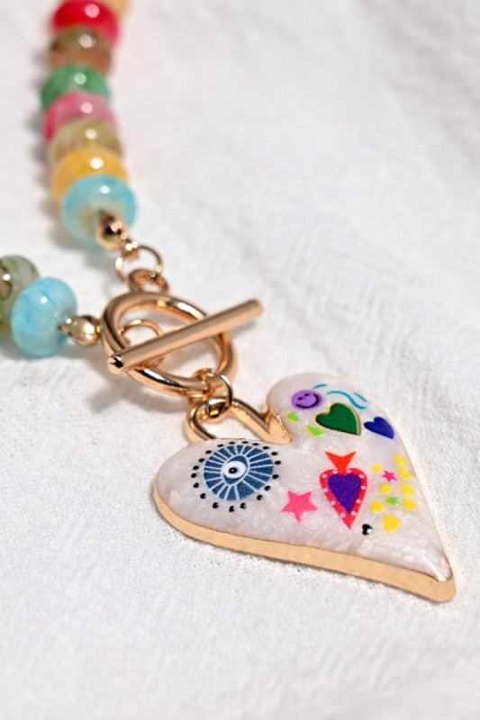 Dripping in Drama Glass Heart Necklace-Cute-Trendy-Shop-Womens-Boutique-Clothing-Store