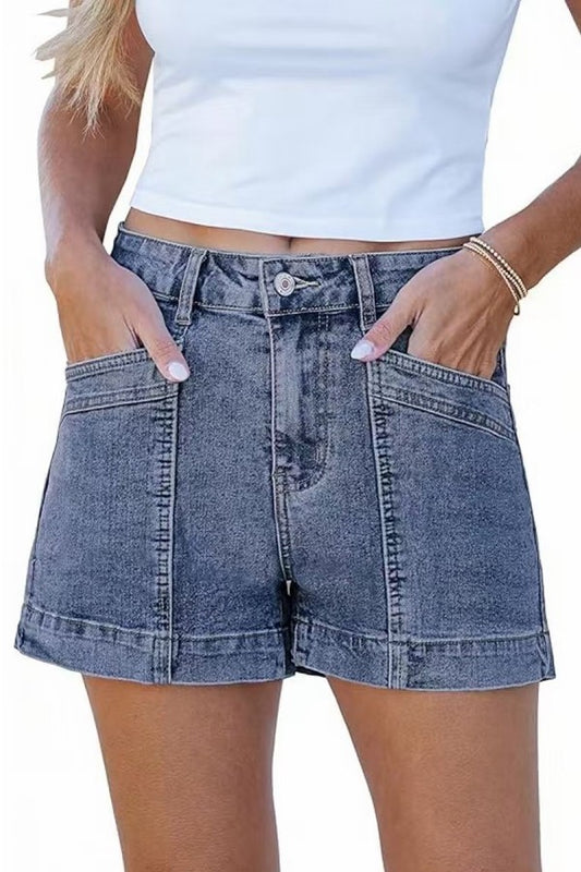 Weekend Wanderer Denim Shorts-Cute-Trendy-Shop-Womens-Boutique-Clothing-Store