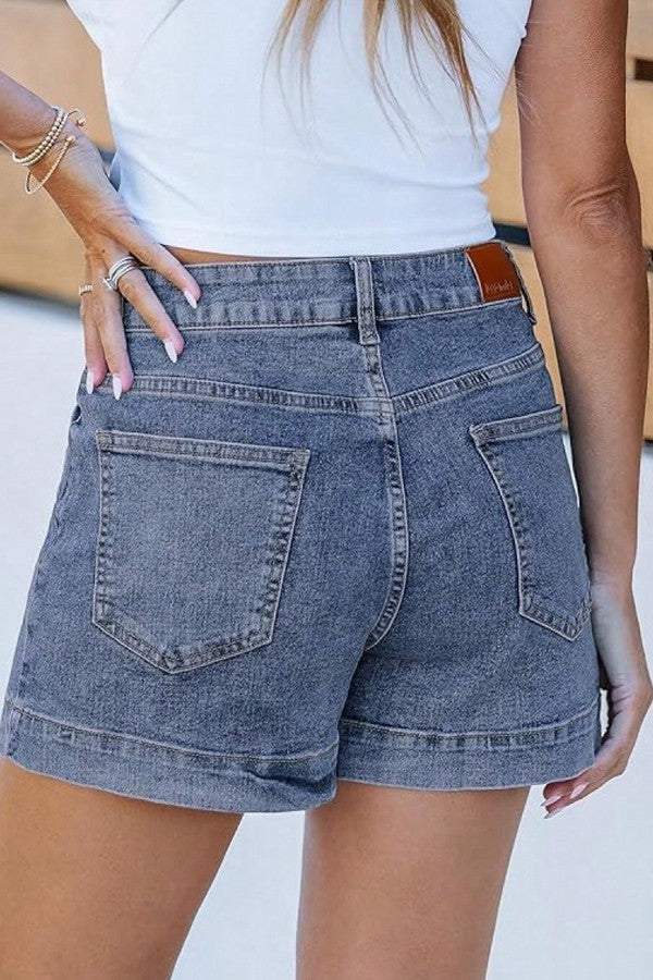 Weekend Wanderer Denim Shorts-Cute-Trendy-Shop-Womens-Boutique-Clothing-Store