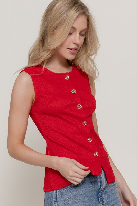 No Strings Attached Button Vest Top-[option4]-[option5]-Cute-Trendy-Shop-Womens-Boutique-Clothing-Store