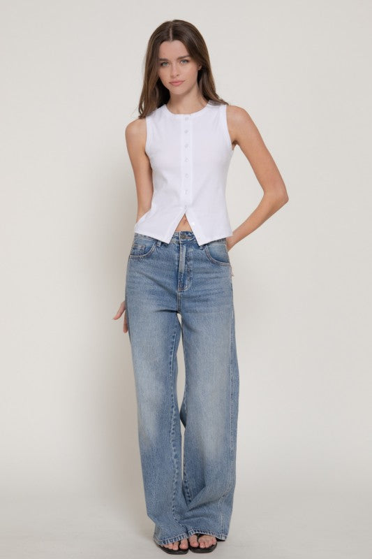 Haute Mess Button Up Top-[option4]-[option5]-Cute-Trendy-Shop-Womens-Boutique-Clothing-Store