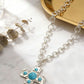 Hammered Cross Necklace with Turquoise Accents-[option4]-[option5]-Cute-Trendy-Shop-Womens-Boutique-Clothing-Store