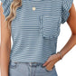 Just For You Stripe Ruffle Sleeve Top-[option4]-[option5]-Cute-Trendy-Shop-Womens-Boutique-Clothing-Store