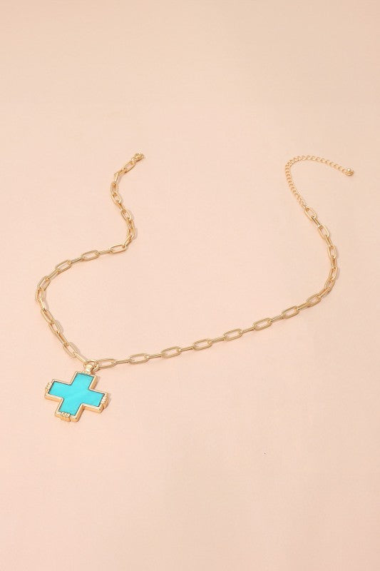 It's Your Decision Cross Necklace-Cute-Trendy-Shop-Womens-Boutique-Clothing-Store