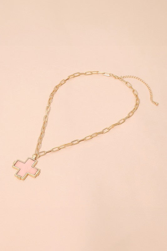It's Your Decision Cross Necklace-[option4]-[option5]-Cute-Trendy-Shop-Womens-Boutique-Clothing-Store